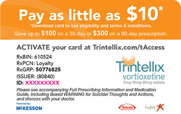 TRINTELLIX (vortioxetine) savings card